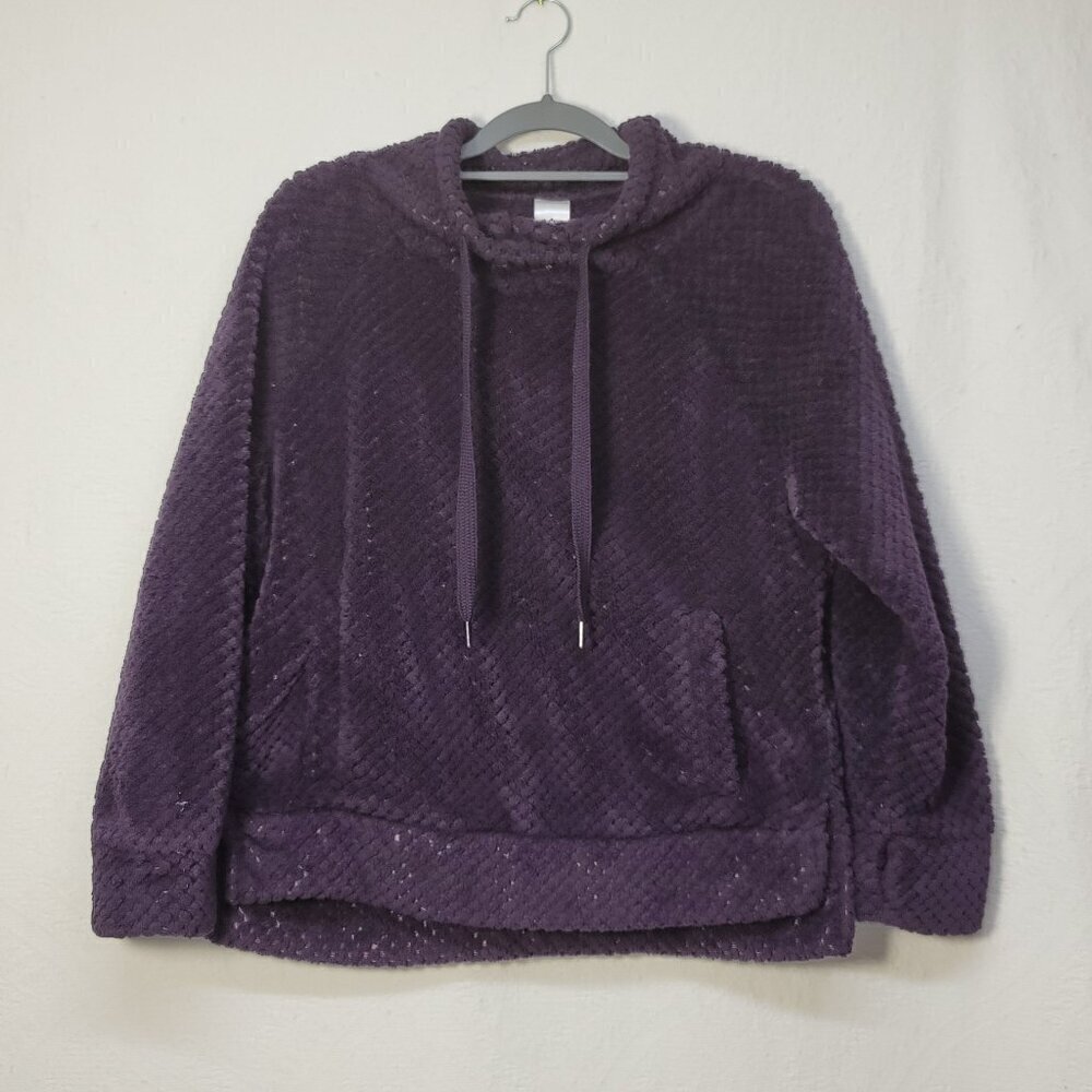 728. Members Plush Long Sleeve Sweater Purple Sz S
